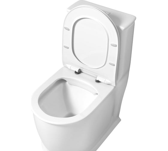Унитаз Grossman Retro 670х350х825 мм, моноблок, напольный, безободковый, с тонкой крышкой GR-4492S