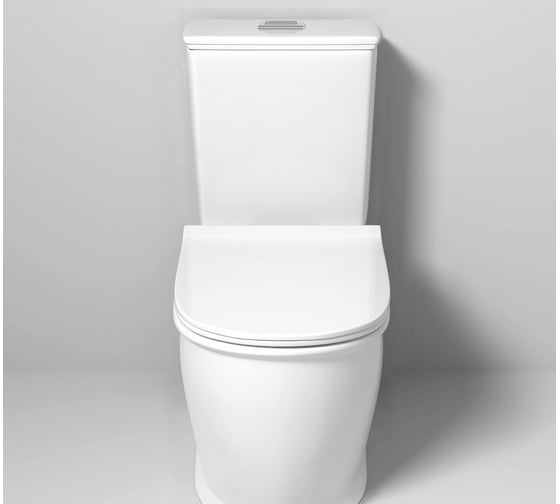 Унитаз Grossman Retro 670х350х825 мм, моноблок, напольный, безободковый, с тонкой крышкой GR-4492S