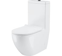 Унитаз Grossman Style 675х365х830 мм, моноблок, напольный, с тонкой крышкой GR-4496S