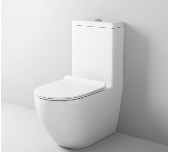 Унитаз Grossman Style 675х365х830 мм, моноблок, напольный, с тонкой крышкой GR-4496S
