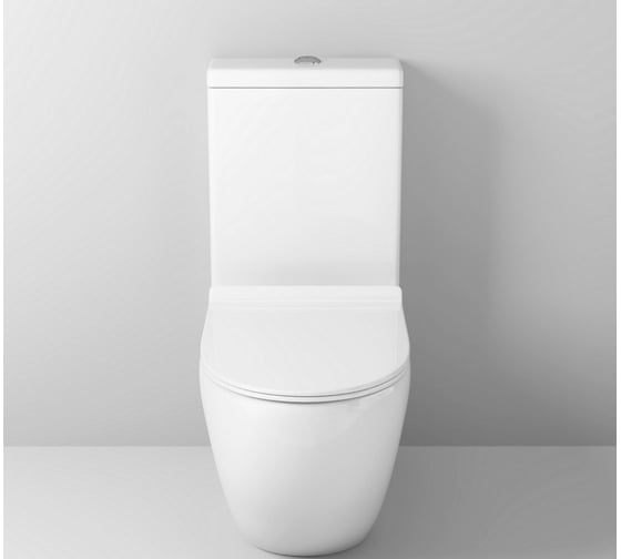 Унитаз Grossman Style 675х365х830 мм, моноблок, напольный, с тонкой крышкой GR-4496S