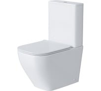 Унитаз Grossman Style 620х365х830 мм, напольный, безободковый, с тонкой крышкой GR-4453S