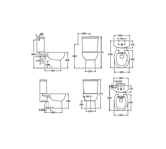 Напольный унитаз с крышкой soft-close и бачком GALA ARCO-N 9003301 00000066309