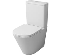 Унитаз Grossman (605х380х825) белый, матовый, напольный, безободковый, с тонкой крышкой, 2 места GR-4450MS
