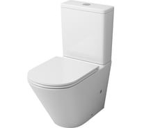 Унитаз Grossman (670х380х850) напольный, безободковый, с тонкой крышкой, 2 места GR-4449S