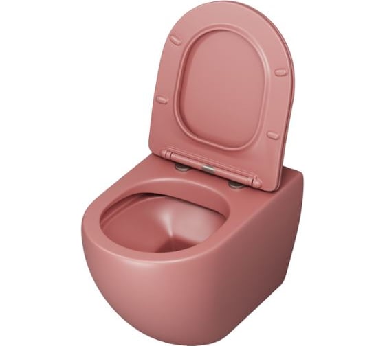 Унитаз подвесной Grossman Color 550*360*375 мм, розовый матовый, безободковый, GR-4411PIMS