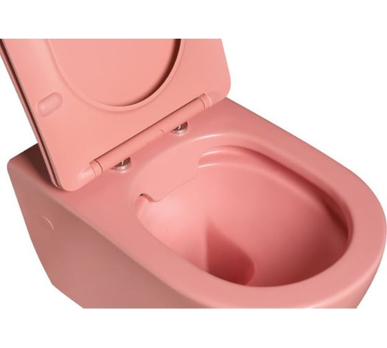 Унитаз подвесной Grossman Color 550*360*375 мм, розовый матовый, безободковый, GR-4411PIMS