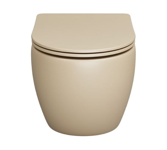 Унитаз подвесной Grossman Color 550*365*395 мм, бежевый матовый, безободковый, GR-4411BEMS