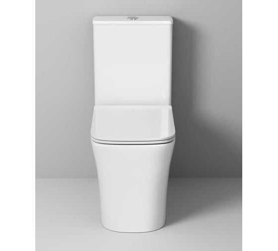 Унитаз Grossman Classic (620х360х820) напольный, безободковый, с тонкой крышкой, 2 места GR-4467S