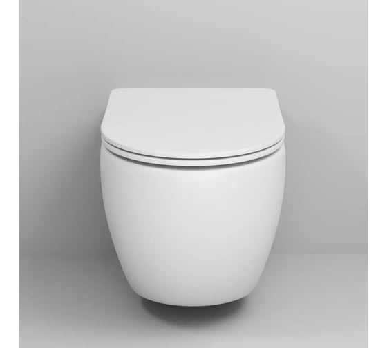 Унитаз подвесной Grossman Color 550*365*395 мм, белый матовый, безободковый, GR-4411MS