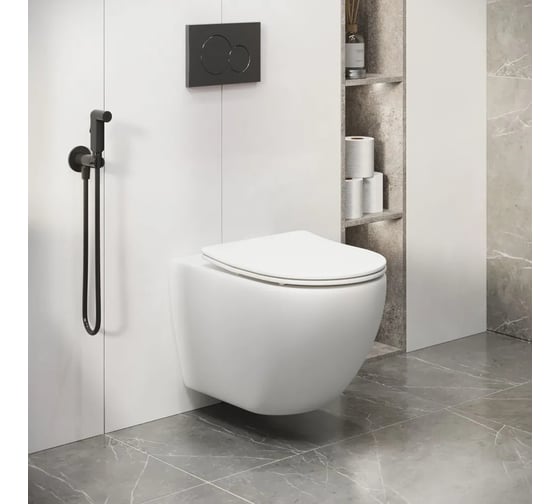 Унитаз подвесной Grossman Color 550*365*395 мм, белый матовый, безободковый, GR-4411MS