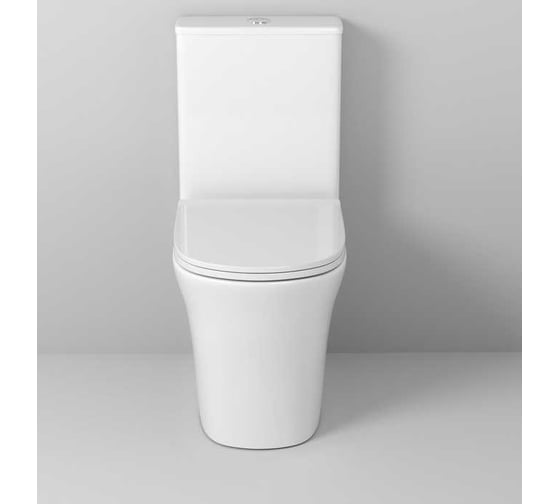 Унитаз Grossman Classic (620х365х820) напольный, безободковый, с тонкой крышкой, 2 места GR-4466S