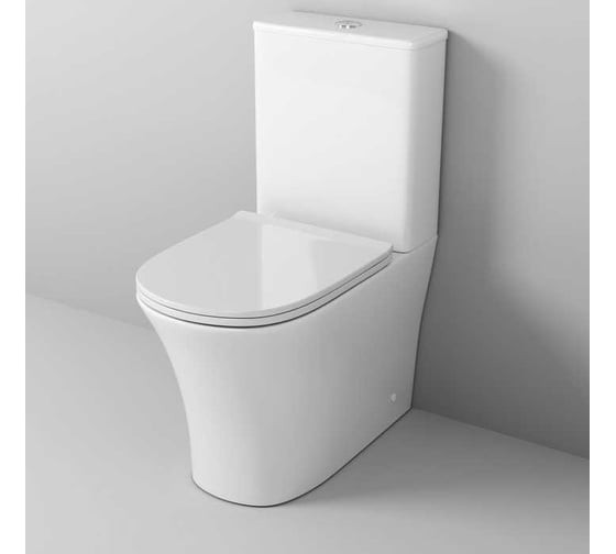 Унитаз Grossman Classic (620х365х820) напольный, безободковый, с тонкой крышкой, 2 места GR-4466S