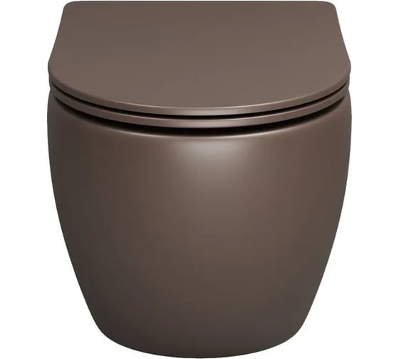 Унитаз подвесной Grossman Color 550*365*395 мм, коричневый матовый, безободковый, GR-4411BRMS