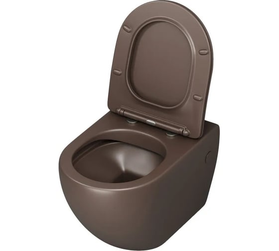 Унитаз подвесной Grossman Color 550*365*395 мм, коричневый матовый, безободковый, GR-4411BRMS
