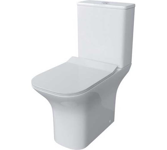 Унитаз Grossman Classic (640х340х790) напольный, безободковый, с тонкой крышкой, 2 места GR-4464S 1