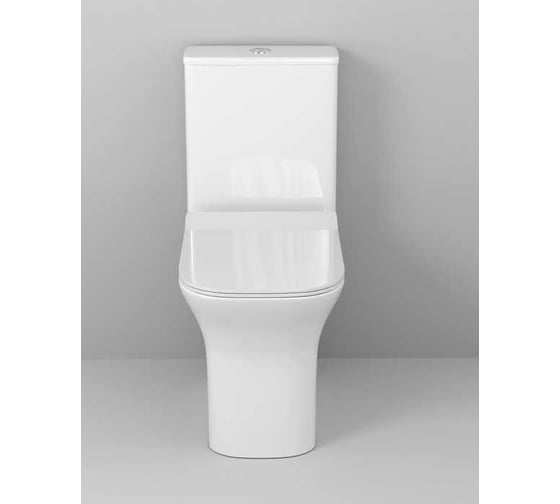 Унитаз Grossman Classic (640х340х790) напольный, безободковый, с тонкой крышкой, 2 места GR-4464S