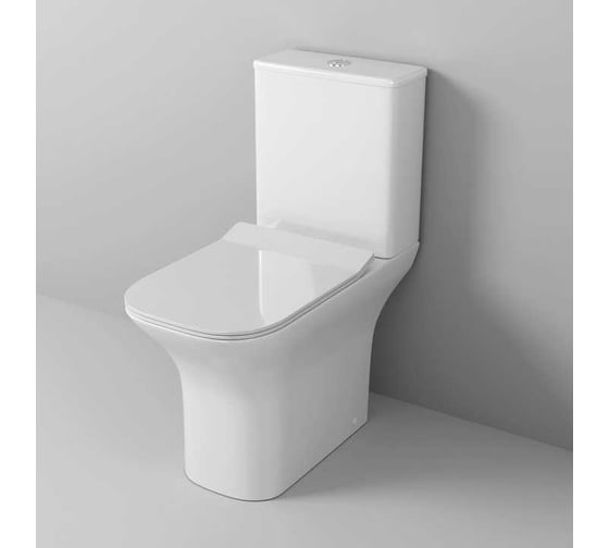 Унитаз Grossman Classic (640х340х790) напольный, безободковый, с тонкой крышкой, 2 места GR-4464S