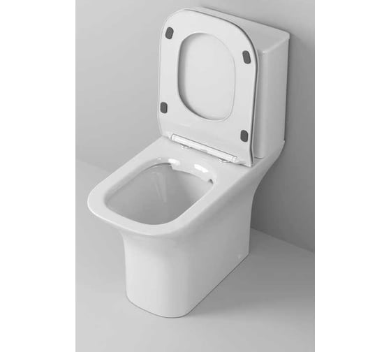 Унитаз Grossman Classic (640х340х790) напольный, безободковый, с тонкой крышкой, 2 места GR-4464S