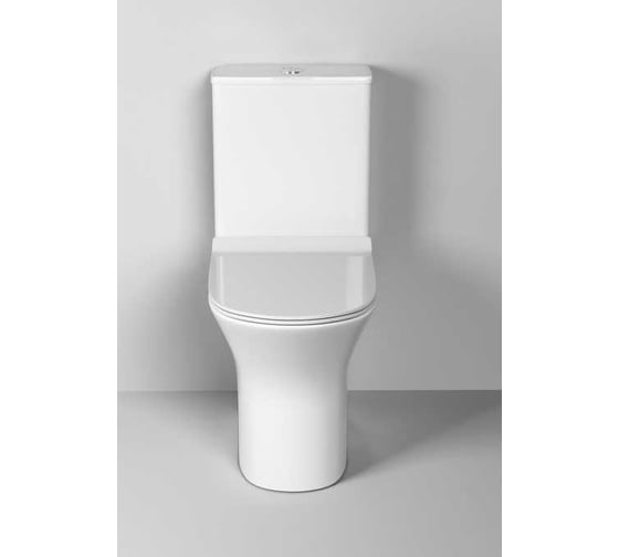 Унитаз Grossman Classic (650х340х790) напольный, безободковый, с тонкой крышкой, 2 места GR-4465S