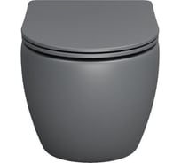 Унитаз подвесной Grossman Color 550*365*395 мм, серый матовый, безободковый, GR-4411GMS