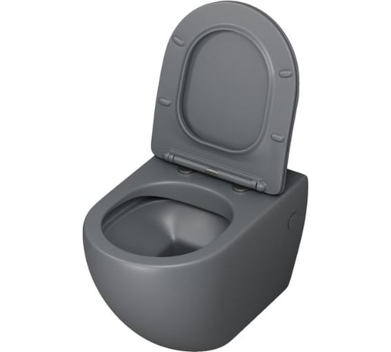 Унитаз подвесной Grossman Color 550*365*395 мм, серый матовый, безободковый, GR-4411GMS