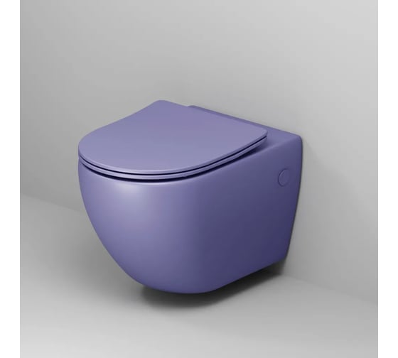 Унитаз подвесной Grossman Color 550*365*395 мм, фиолетовый матовый, безободковый, GR-4411LIMS