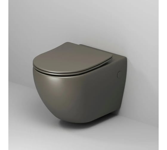 Унитаз подвесной Grossman Color 550*365*395 мм, хаки матовый, безободковый, GR-4411GSMS