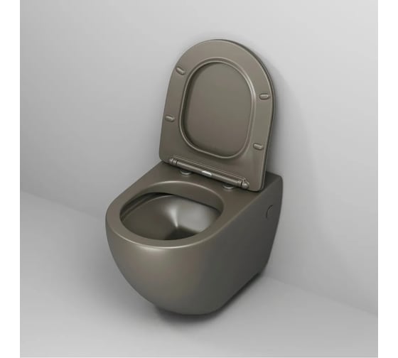 Унитаз подвесной Grossman Color 550*365*395 мм, хаки матовый, безободковый, GR-4411GSMS