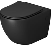 Унитаз подвесной Grossman Color 550*365*395 мм, черный матовый, безободковый, GR-4411BMS