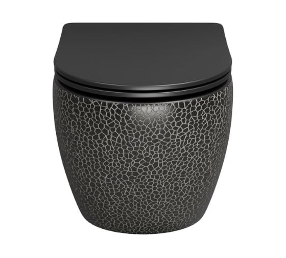 Унитаз подвесной Grossman Color 550*365*395 мм, черный, безободковый, GR-4411BBLS