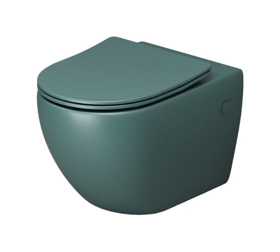 Унитаз подвесной Grossman Color 550*365*395 мм, зеленый матовый, безободковый, GR-4411OLMS