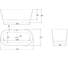 Отдельно стоящая ванна Grossman Forta 170x75x58 см GR-1503MB 7
