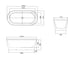 Отдельно стоящая ванна Grossman Forta 170x75x58 см GR-27021M 7