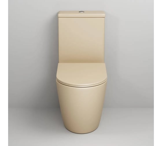 Унитаз напольный Grossman Color 620*365*810 мм, бежевый матовый, безободковый, 2 места GR-4480BEMS
