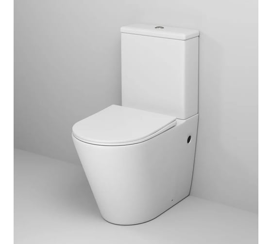 Унитаз Grossman Color 620*365*810 мм, белый матовый, напольный, безободковый, с тонкой крышкой, 2 места GR-4480MS