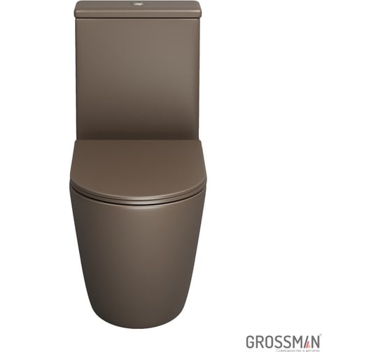 Унитаз напольный Grossman Color 620*365*810 мм, коричневый матовый, безободковый, 2 места GR-4480BRMS