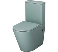 Унитаз напольный Grossman Color 620*365*810 мм, мятный матовый, безободковый, 2 места GR-4480MNMS