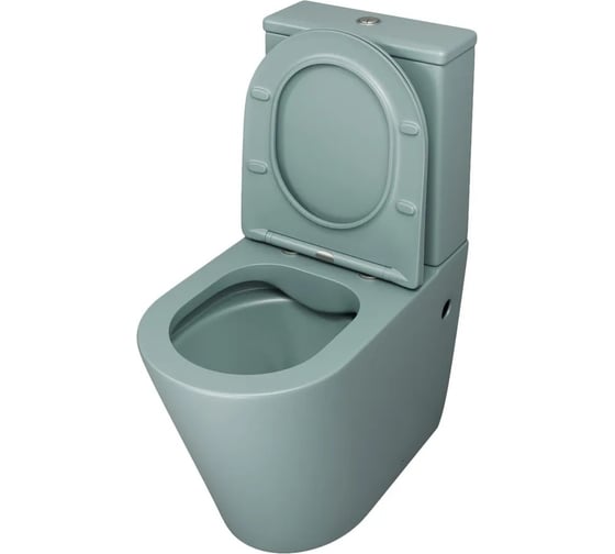 Унитаз напольный Grossman Color 620*365*810 мм, мятный матовый, безободковый, 2 места GR-4480MNMS
