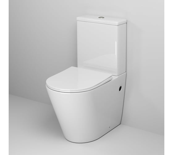 Унитаз напольный Grossman Color 620*365*810 мм, безободковый, с тонкой крышкой, 2 места GR-4480S