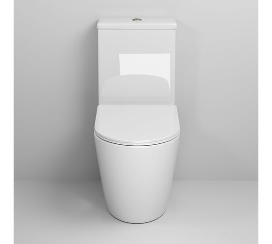 Унитаз напольный Grossman Color 620*365*810 мм, безободковый, с тонкой крышкой, 2 места GR-4480S