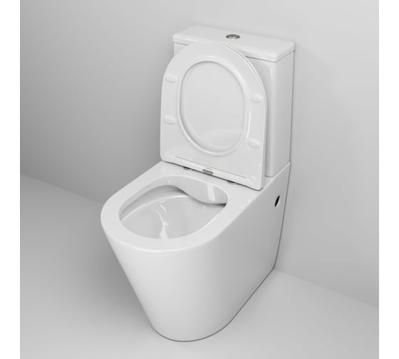 Унитаз напольный Grossman Color 620*365*810 мм, безободковый, с тонкой крышкой, 2 места GR-4480S
