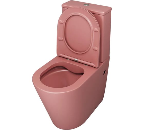 Унитаз напольный Grossman Color 620*365*810 мм, розовый матовый, безободковый, 2 места GR-4480PIMS