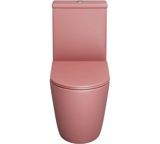Унитаз напольный Grossman Color 620*365*810 мм, розовый матовый, безободковый, 2 места GR-4480PIMS