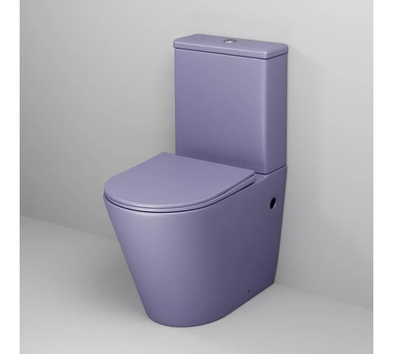 Унитаз напольный Grossman Color 620*365*810 мм, фиолетовый матовый, безободковый, 2 места GR-4480LIMS