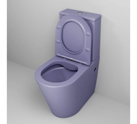 Унитаз напольный Grossman Color 620*365*810 мм, фиолетовый матовый, безободковый, 2 места GR-4480LIMS