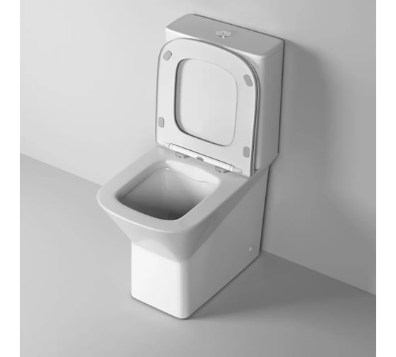Унитаз напольный Grossman Cristal 600*355*860 мм, безободковый, с тонкой крышкой, 2 места GR-4471S