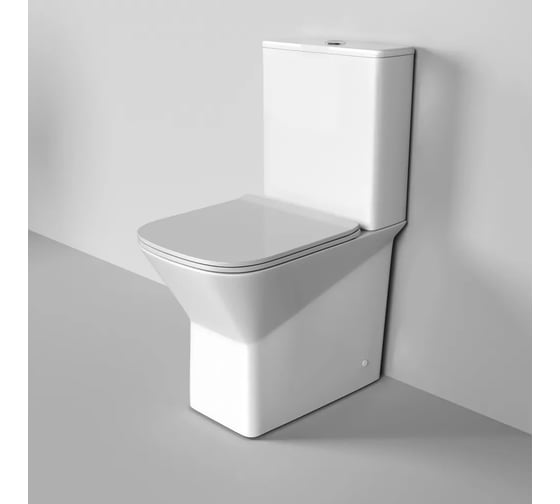 Унитаз напольный Grossman Cristal 600*355*860 мм, безободковый, с тонкой крышкой, 2 места GR-4471S