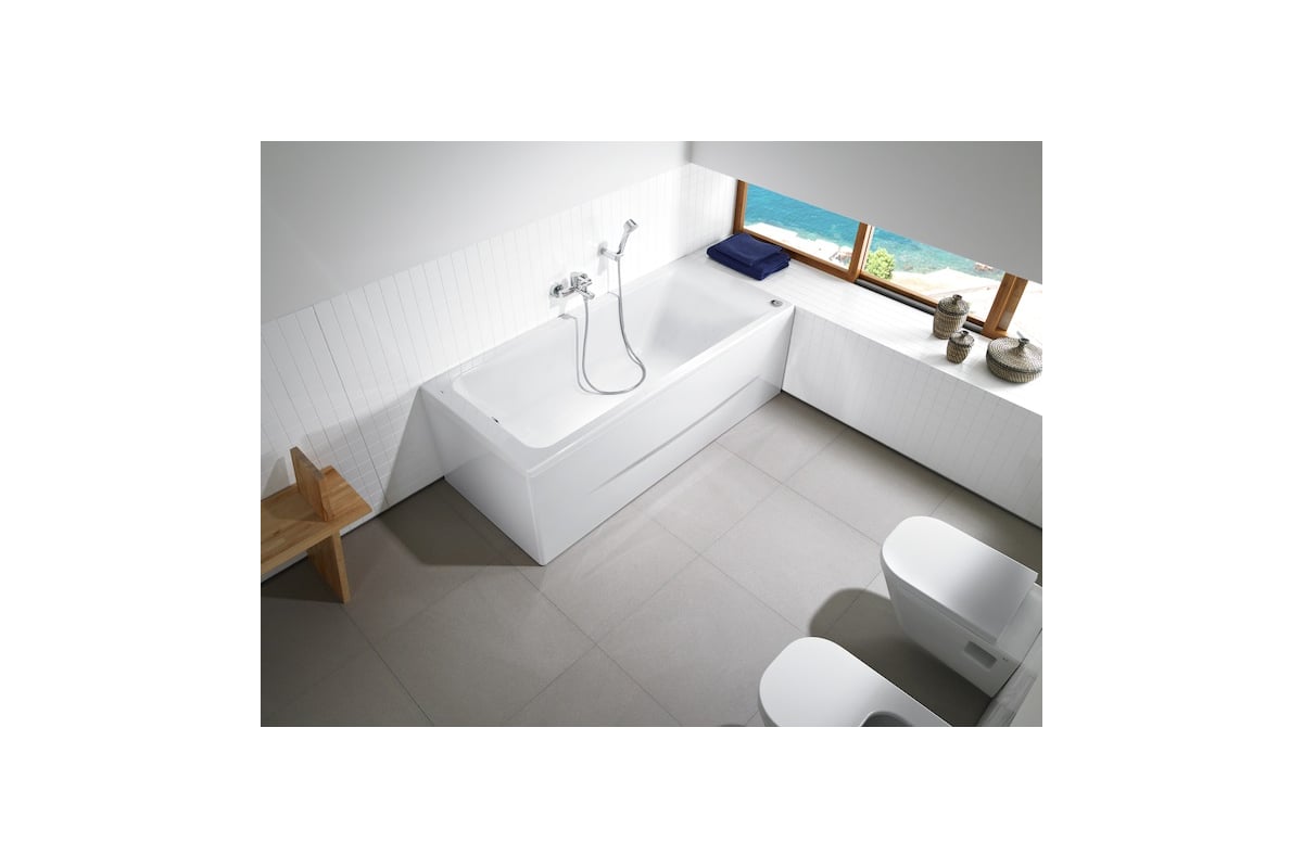 Ванна акриловая прямоугольная Roca EASY 170x70 белая 00037564 ...