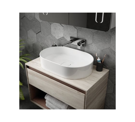 Умывальник IDEAL STANDARD STRADA II Oval Vessel 60 см, без отверстия под смеситель T298101 00000067175